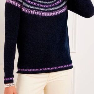Talbots Women’s Sweater in Navy and Purple